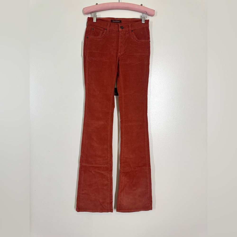 NWT James Jeans Terracotta Micro Corduroy Pants Size 25 Denim Style Womens Soft - Picture 1 of 11